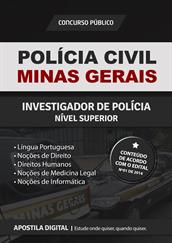 Apostila Digital Polícia Civil-MG para Investigador de Polícia + Simulados Online 1 Mês de Acesso